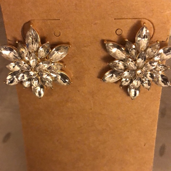 Snowflake Cluster Earrings - Picture 3 of 4